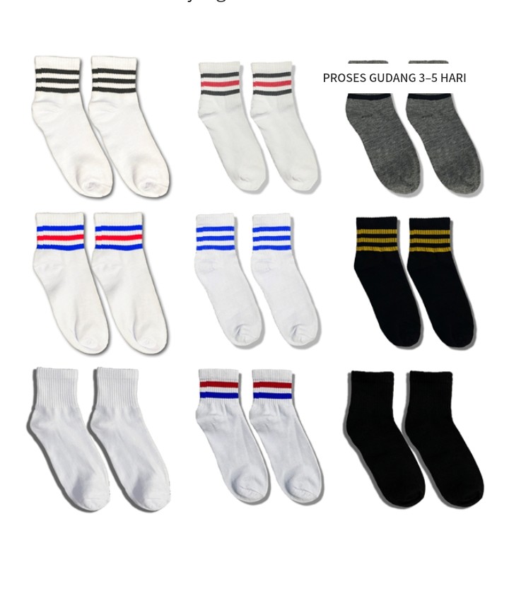 Kaos Kaki Putih dan Hitam